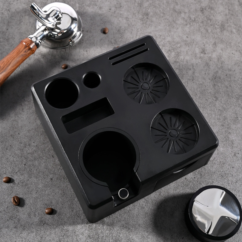 Portafilter 58Mm - แท่นวางแทมเปอร์กาแฟ ABS พร้อมลิ้นชัก ที่วางพอร์ทาฟิลเตอร์ ฐานกระจายกาแฟ และที่จัดเก็บ