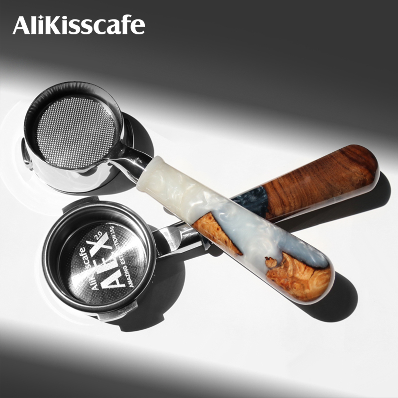 Portafilter 58Mm - อะไหล่เครื่องชงกาแฟ AliKisscafe แบบไม่มีฐานรองกรอง ขนาด 58 มม.