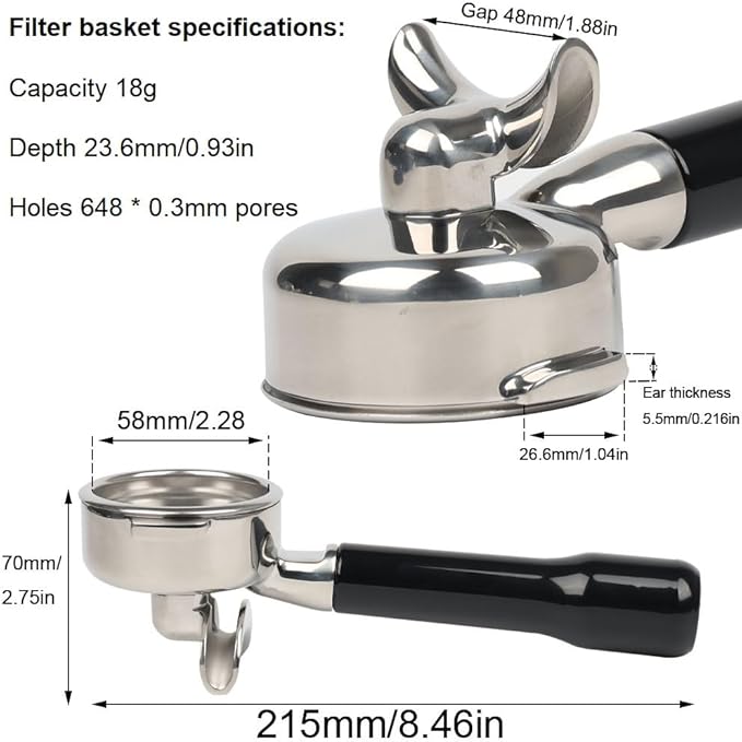 พอร์ทาฟิลเตอร์ E61 ขนาด 58 มม. - Portafilter 58Mm บทวิจารณ์และราคา